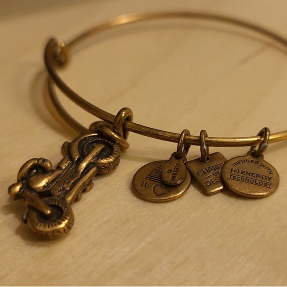 Alex & Ani motorcycle charm bracelet